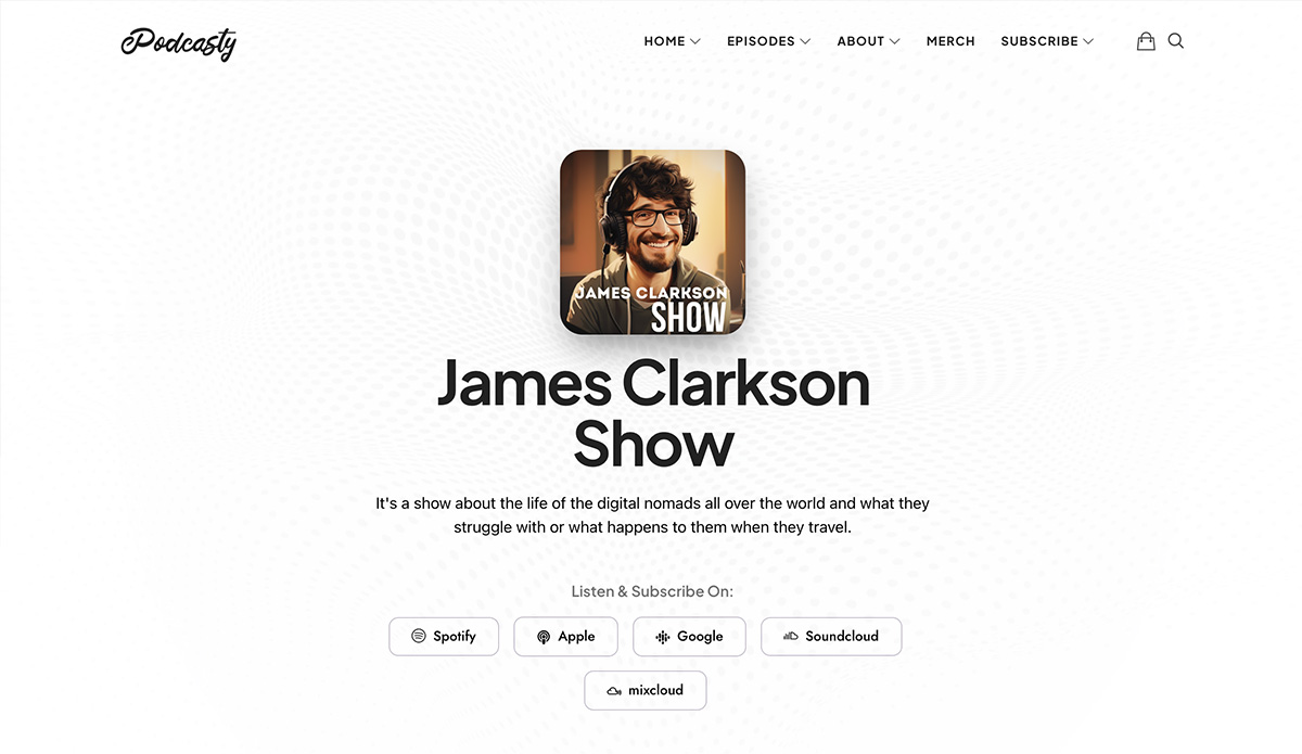 podcasty wordpress theme