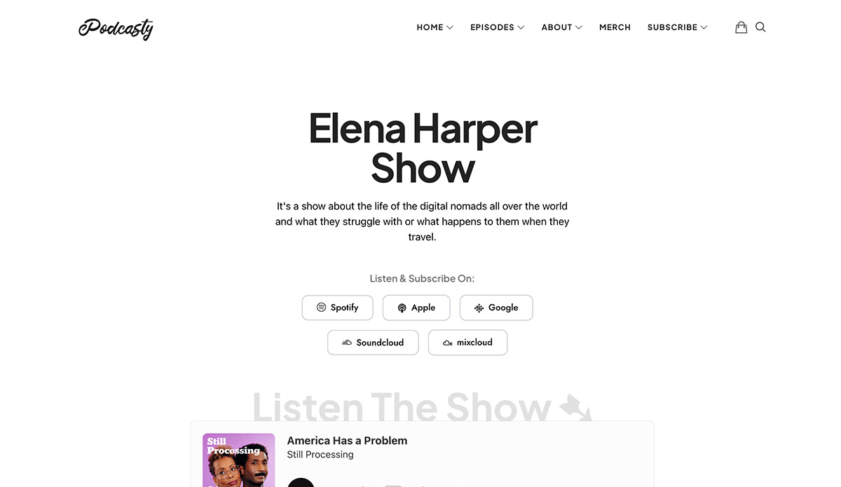 podcasty wordpress theme