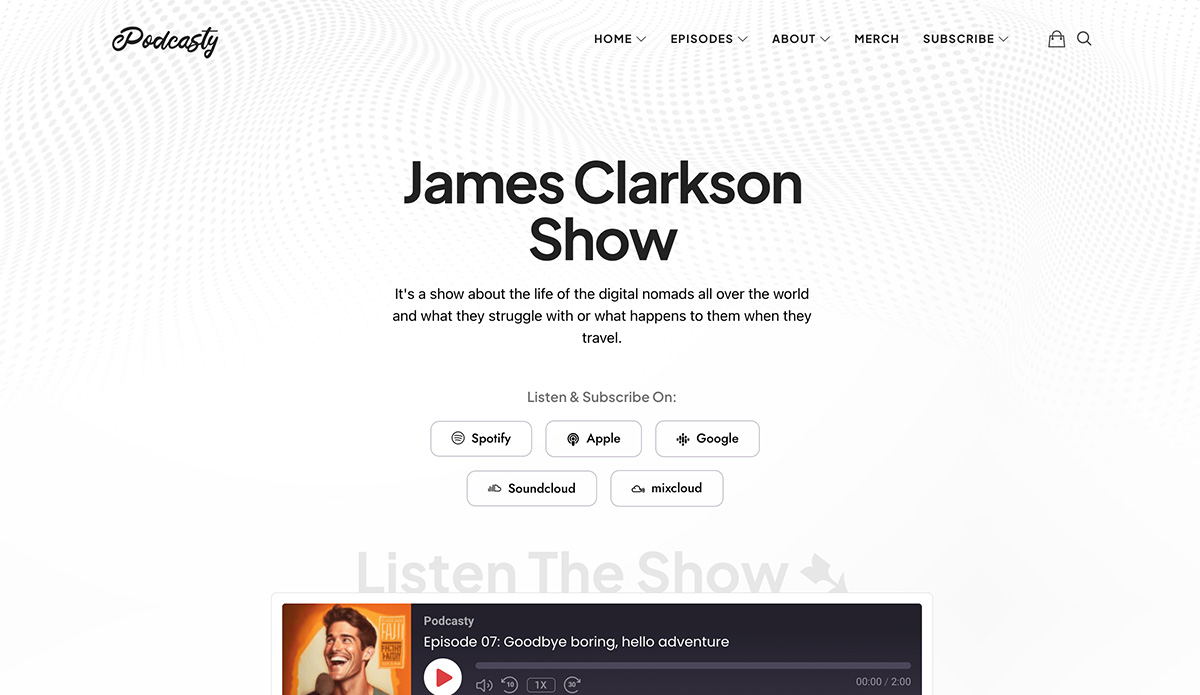 podcasty wordpress theme