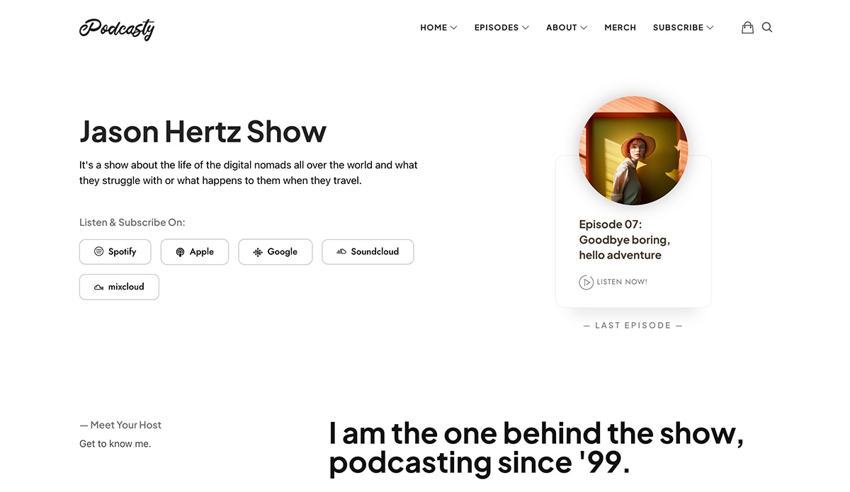 podcasty wordpress theme